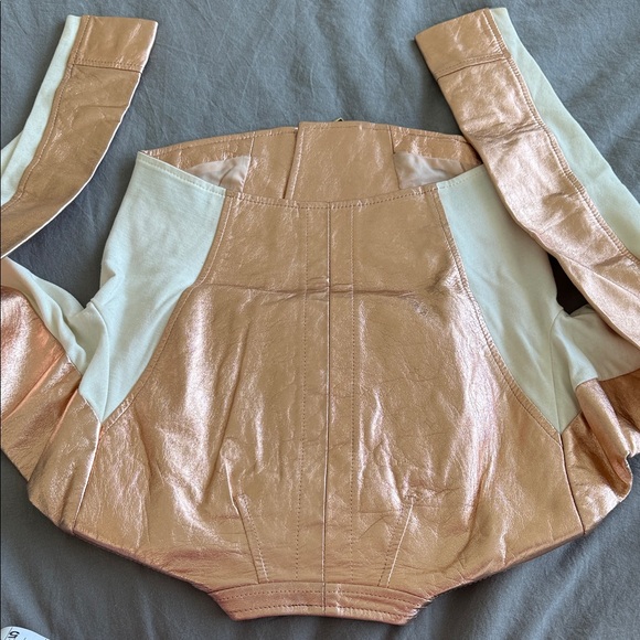 Who we are by Blumarine Metallic Gold Bomber Jacket | EU size 40 - Picture 7 of 11